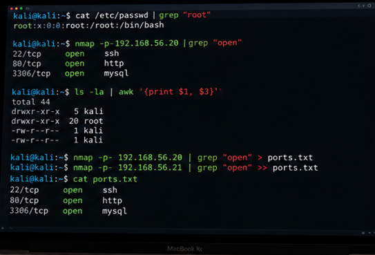 using 'awk' and 'pipe'