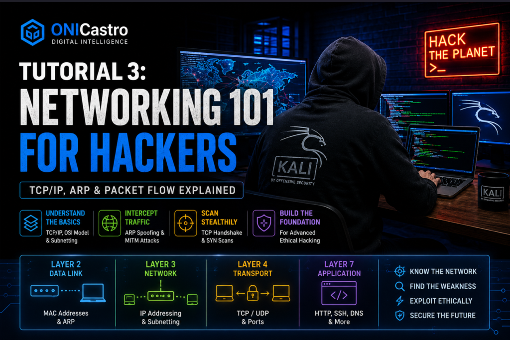 Tutorial 3: Networking for Hackers (TCP/IP, ARP, & Packet Flow)