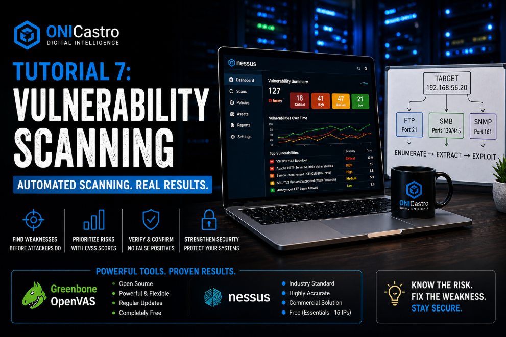 Tutorial 7: Automated Vulnerability Scanning (OpenVAS, Nessus & Verification)