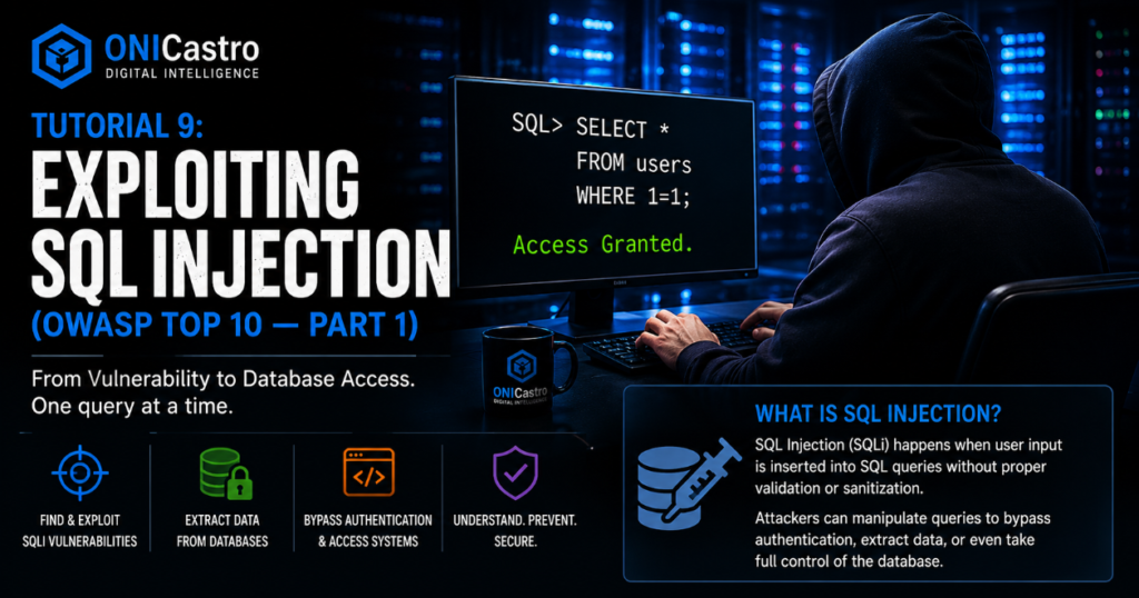 Tutorial 9: Exploiting SQL Injection (OWASP Top 10 — Part 1)